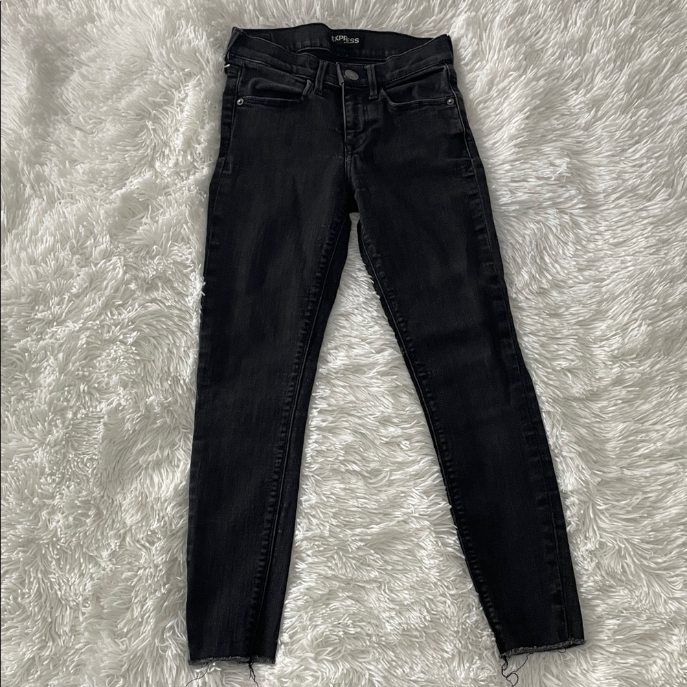 Express Jet Black Skinny Jeans